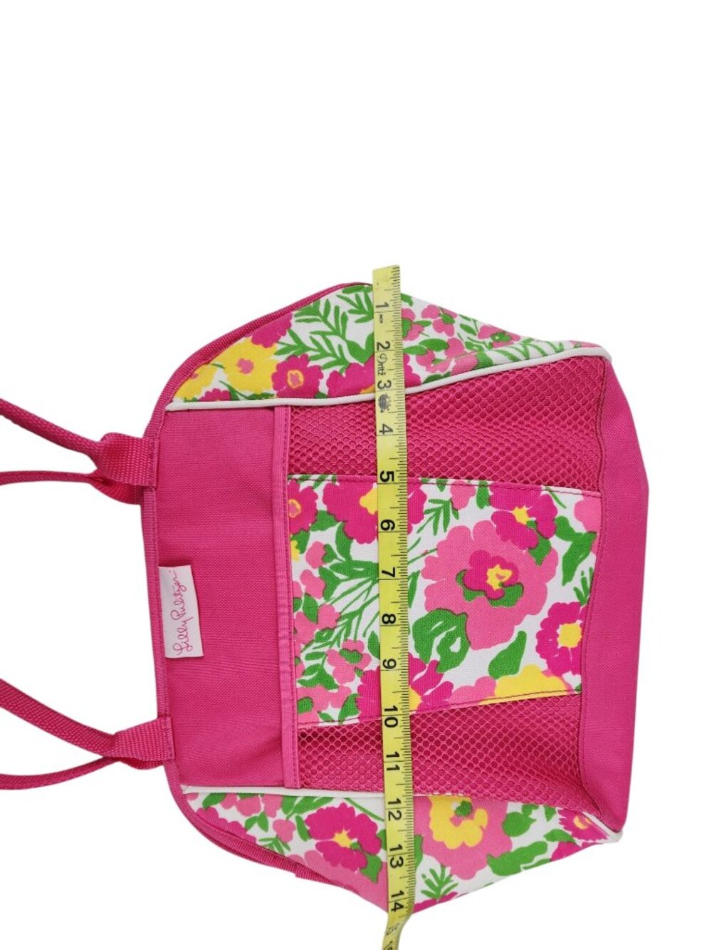 Lilly Pulitzer Pink Floral Canvas Tote Bag Beach Garden Pool - Picture 10 of 11
